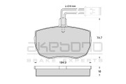 AN-4181WK AKEBONO sada brzdových platničiek kotúčovej brzdy AN-4181WK AKEBONO