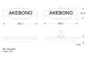 AN-4325K AKEBONO sada brzdových platničiek kotúčovej brzdy AN-4325K AKEBONO