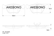 AN-4369K Sada brzdových destiček, kotoučová brzda AKEBONO