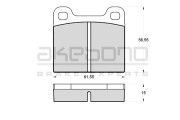 AN-4402K Sada brzdových destiček, kotoučová brzda AKEBONO