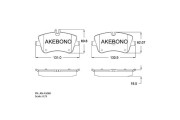 AN-4508K AKEBONO sada brzdových platničiek kotúčovej brzdy AN-4508K AKEBONO
