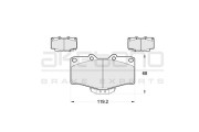 AN-458WK AKEBONO sada brzdových platničiek kotúčovej brzdy AN-458WK AKEBONO