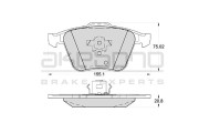 AN-4609KE Sada brzdových destiček, kotoučová brzda AKEBONO