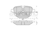 AN-4643KE Sada brzdových destiček, kotoučová brzda AKEBONO