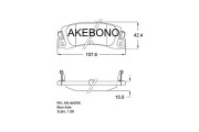 AN-464WK Sada brzdových destiček, kotoučová brzda AKEBONO