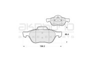 AN-4662K AKEBONO sada brzdových platničiek kotúčovej brzdy AN-4662K AKEBONO