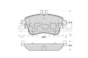 AN-4789WKE AKEBONO sada brzdových platničiek kotúčovej brzdy AN-4789WKE AKEBONO