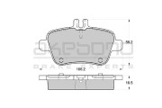 AN-4791KE AKEBONO sada brzdových platničiek kotúčovej brzdy AN-4791KE AKEBONO