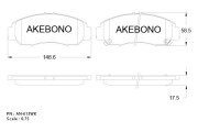 AN-613WK Sada brzdových destiček, kotoučová brzda AKEBONO