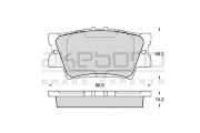 AN-733K Sada brzdových destiček, kotoučová brzda AKEBONO