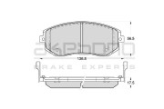 AN-771WKE AKEBONO sada brzdových platničiek kotúčovej brzdy AN-771WKE AKEBONO