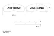 AN-8050WK AKEBONO sada brzdových platničiek kotúčovej brzdy AN-8050WK AKEBONO