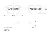 AN-8058WKE AKEBONO sada brzdových platničiek kotúčovej brzdy AN-8058WKE AKEBONO