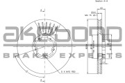 BN-0204E AKEBONO brzdový kotúč BN-0204E AKEBONO