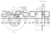 BN-0258 Brzdový kotouč AKEBONO