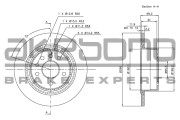 BN-0330E Brzdový kotouč AKEBONO