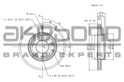 BN-0366E Brzdový kotouč AKEBONO