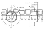 BN-0406E Brzdový kotouč AKEBONO