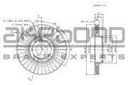 BN-0479E Brzdový kotouč AKEBONO