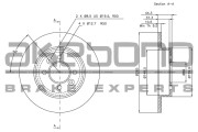 BN-0605E Brzdový kotouč AKEBONO