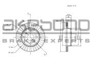 BN-0958 Brzdový kotouč AKEBONO