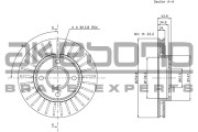 BN-1025E AKEBONO brzdový kotúč BN-1025E AKEBONO