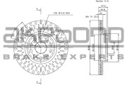 BN-1244E Brzdový kotouč AKEBONO