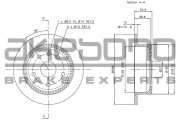 BN-1265 Brzdový kotouč AKEBONO