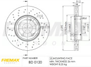 BD-0120 Brzdový kotouč Premium Black High Carbon + FREMAX