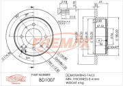 BD-1007 Brzdový kotouč Premium Black High Carbon + FREMAX