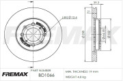 BD-1066 Brzdový kotouč Premium Black High Carbon + FREMAX