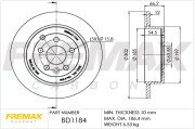 BD-1184 Brzdový kotouč Premium Black High Carbon + FREMAX