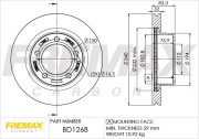 BD-1268 Brzdový kotouč Premium Black High Carbon + FREMAX