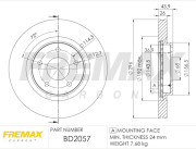 BD-2057 Brzdový kotouč Premium Black High Carbon + FREMAX