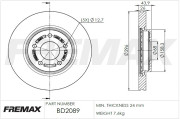 BD-2089 Brzdový kotouč Premium Black High Carbon + FREMAX