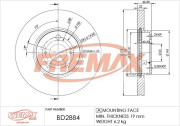 BD-2884 Brzdový kotouč Premium Black High Carbon + FREMAX