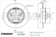 BD-2888 Brzdový kotouč Premium Black High Carbon + FREMAX