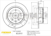 BD-2931 Brzdový kotouč Premium Black High Carbon + FREMAX