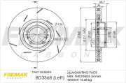 BD-3368 Brzdový kotouč Premium Black High Carbon + FREMAX