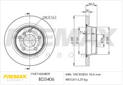 BD-3406 Brzdový kotouč Premium Black High Carbon + FREMAX