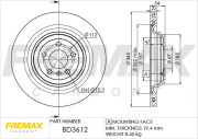 BD-3612 Brzdový kotouč Premium Black High Carbon + FREMAX