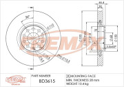 BD-3615 Brzdový kotouč Premium Black High Carbon + FREMAX