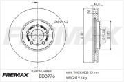 BD-3976 Brzdový kotouč Premium Black High Carbon + FREMAX