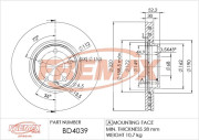 BD-4039 Brzdový kotouč Premium Black High Carbon + FREMAX