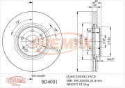 BD-4051 Brzdový kotouč Premium Black High Carbon + FREMAX