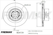 BD-4154 Brzdový kotouč Premium Black High Carbon + FREMAX