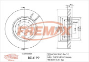 BD-4199 Brzdový kotouč Premium Black High Carbon + FREMAX