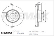 BD-4322 Brzdový kotouč Premium Black High Carbon + FREMAX