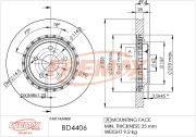 BD-4406 Brzdový kotouč Premium Black High Carbon + FREMAX