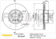 BD-4669 Brzdový kotouč Premium Black High Carbon + FREMAX